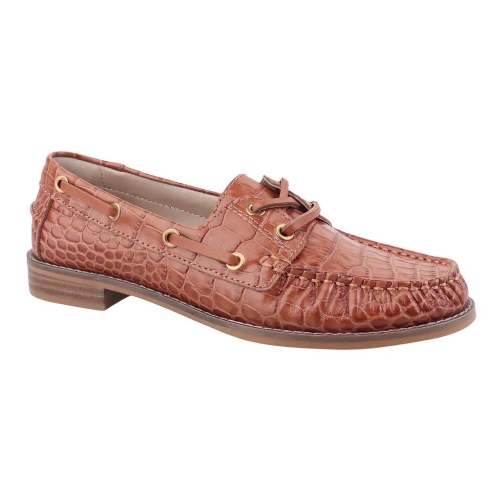 Giani Bernini Women's Lylaa Leather Boat Shoe Loafers Brown Size 6 1/2